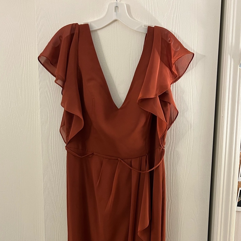 Terracotta formal Bridemaid dress. Size L.